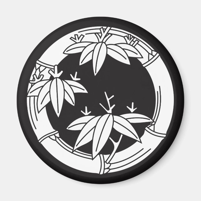 Bamboo ring med bamboo löv magnet (Framsidan)