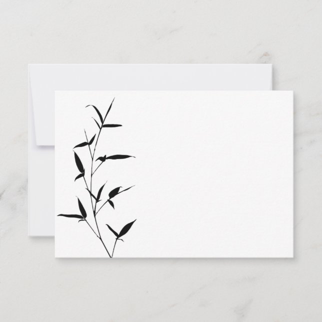 Bamboo Silhouette-bakgrundsmall svart (Framsida)
