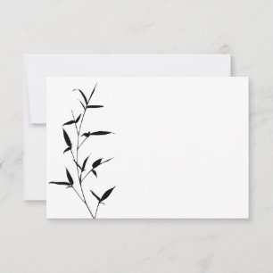Bamboo Silhouette-bakgrundsmall svart