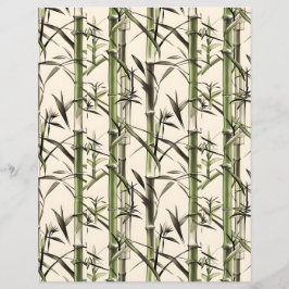 Bamboo Stalks and Löv Scrapbook Papper
