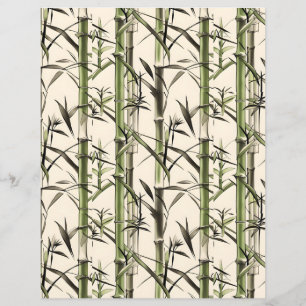 Bamboo Stalks and Löv Scrapbook Papper