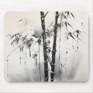 Bamboo Sumi-e Bläck Painting Musmatta