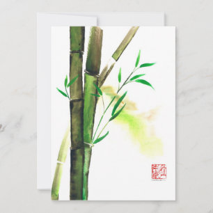Bamboo sunrise julkort