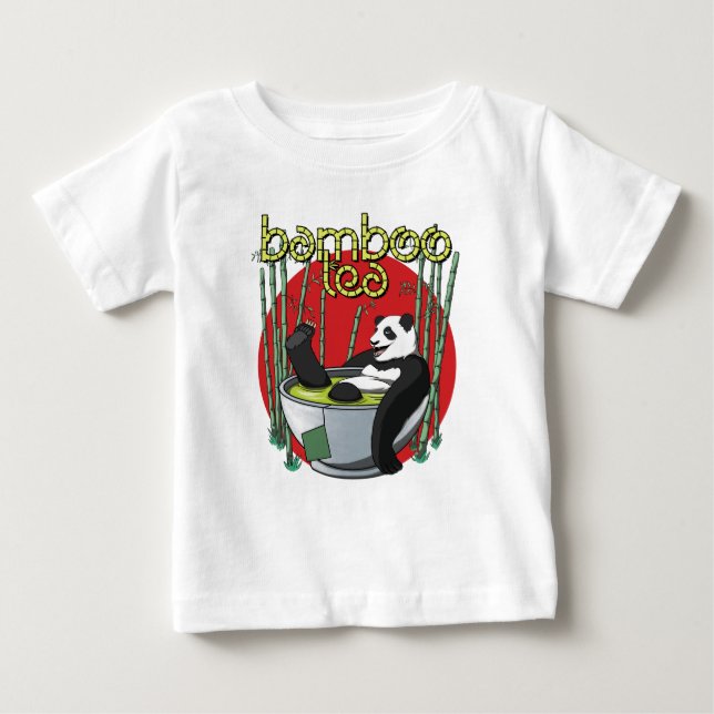Bamboo Tea Drinker Panda T Shirt (Framsida)