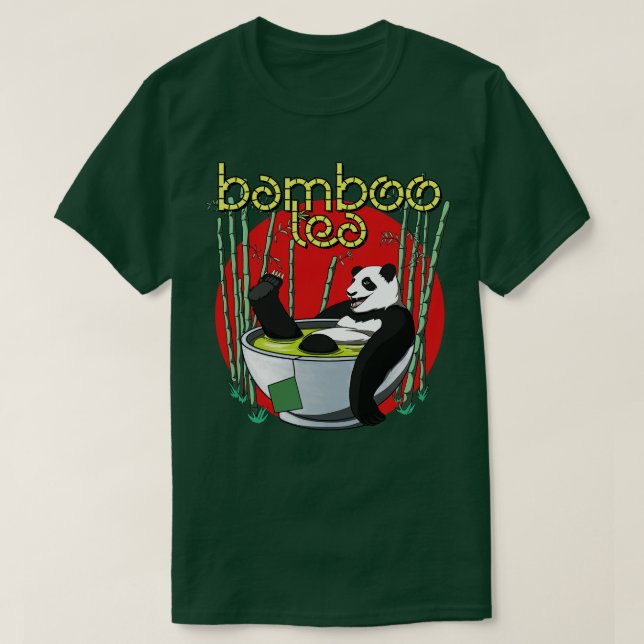 Bamboo Tea Drinker Panda T Shirt (Design framsida)