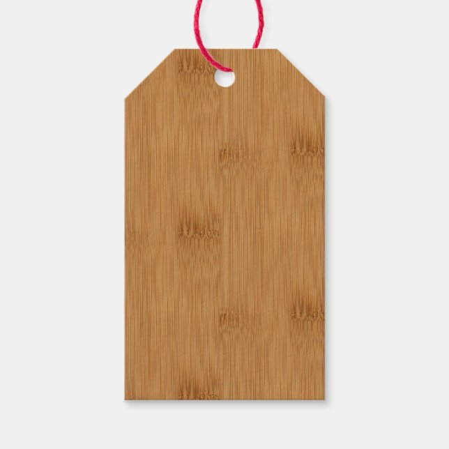 Bamboo Toast Wood Grain-utseende Presentetikett (Framsidan)
