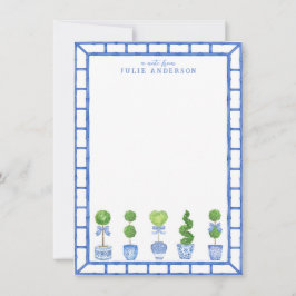 Bamboo Topiary Garden | Kinoiseriskt anteckningsko Anteckningskort