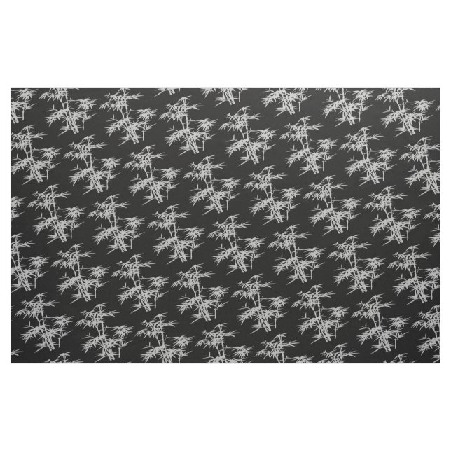 Bamboo träd asiatisk konst tyg (Fat Quarter)