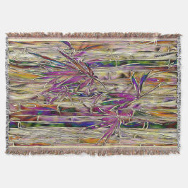 Bamboo Träd Digital Painting Original Art Blanket Filt