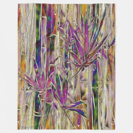 Bamboo Träd Digital Painting Original Art Blanket Fleecefilt