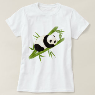 Bamboo Träd Panda Bear T shirt
