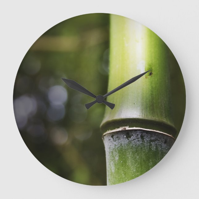 Bamboo Wall Clock Stor Klocka (Framsida)