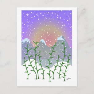 Bamboo Winter-vykort Vykort
