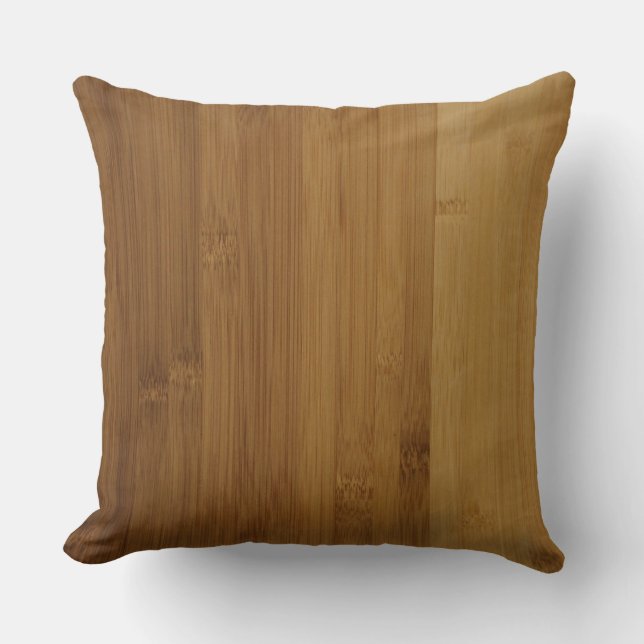Bamboo Wood Print Kudde (Framsida)