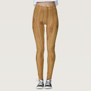 Bamboo Wood Struktur Titta Leggings