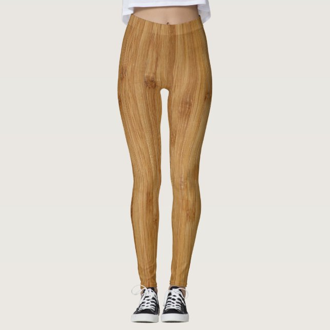 Bamboo Wood Struktur Titta Leggings (Framsida)