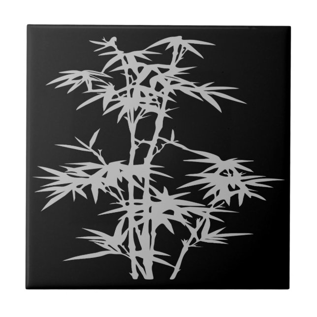 Bamboo Zen Japansk design Kakelplatta (Framsidan)