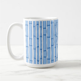Bambooey Bambu-ränder i Blått Porslin Kaffemugg