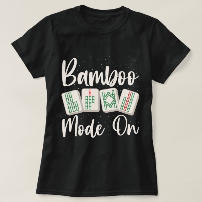 Bambooläge på design för en Mahjong Nerd T Shirt (Design framsida)