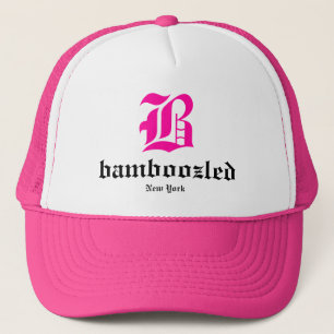 Bamboozled kvinna vit /Pink för lastbilsförareha Truckerkeps