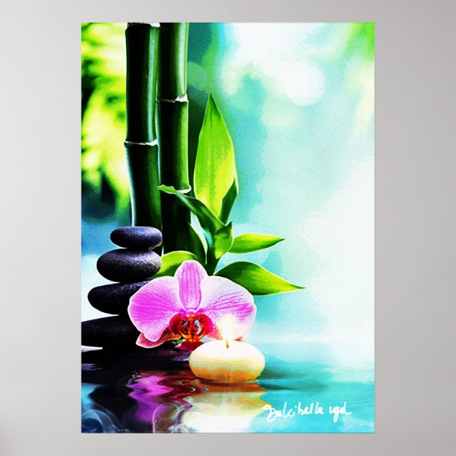 Bambou et orchidée poster (Framsidan)