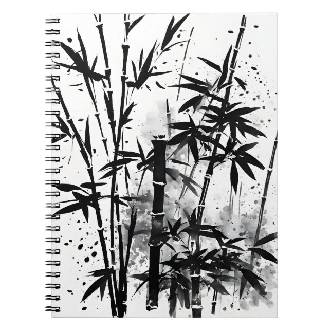 Bambu - Akvarellblommor Anteckningsbok (Framsidan)