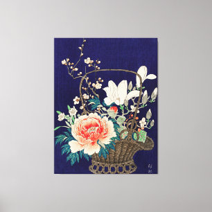 Bambu blomsterkorg av Ohara Koson Canvastryck