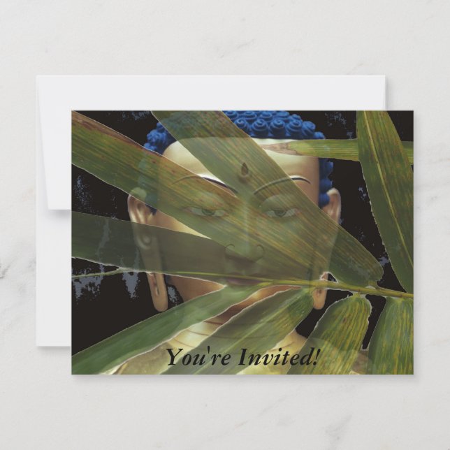 Bambu Buddha Inbjudningar (Framsida)