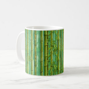 Bambu djungel dunge varma svala gröna kaffemugg