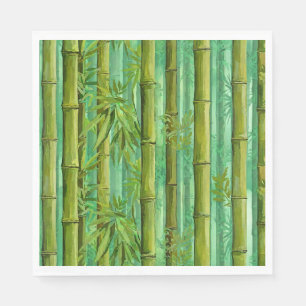 Bambu djungel dunge varma svala gröna pappersservett