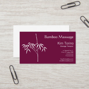 Bambu för massageterapeutjapan visitkort