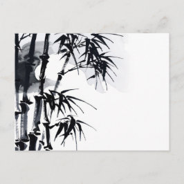 Bambu japansk minimal växt. vykort
