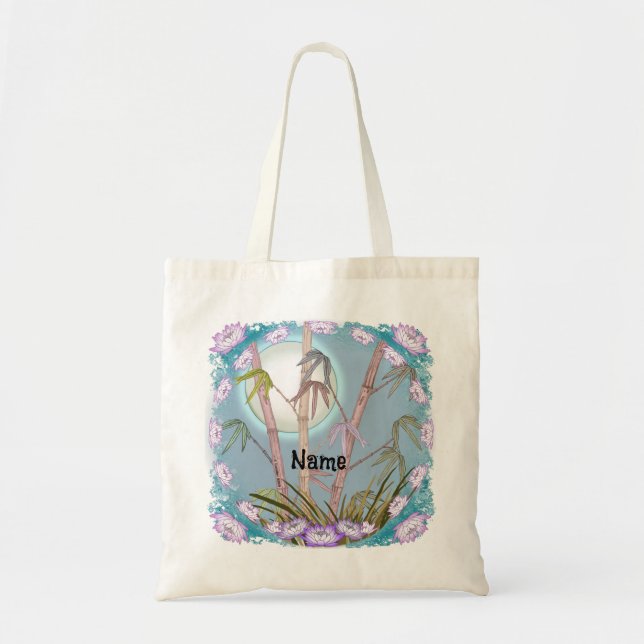Bambu Lotus Måne  Tygkasse (Framsidan)