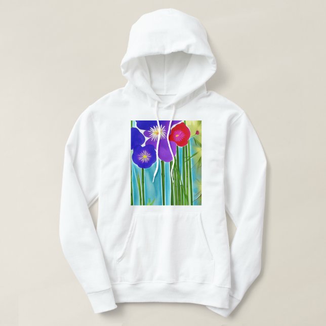 Bambu och Hibiskus Hoodie (Design framsida)