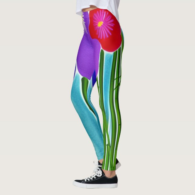 Bambu och Hibiskus Leggings (Vänster)