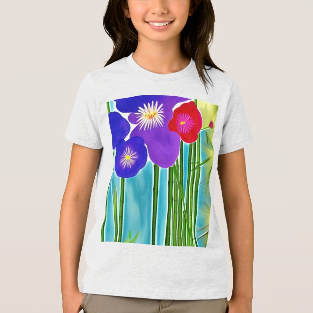 Bambu och Hibiskus T Shirt (Framsida)
