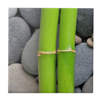 Bambu och pebble kakelplatta