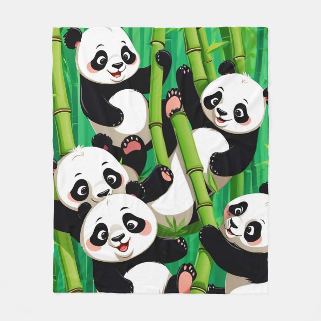 Bambu Panda Fleecefilt (Framsidan)