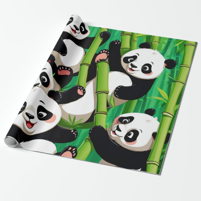 Bambu Panda Presentpapper (Utrullad)