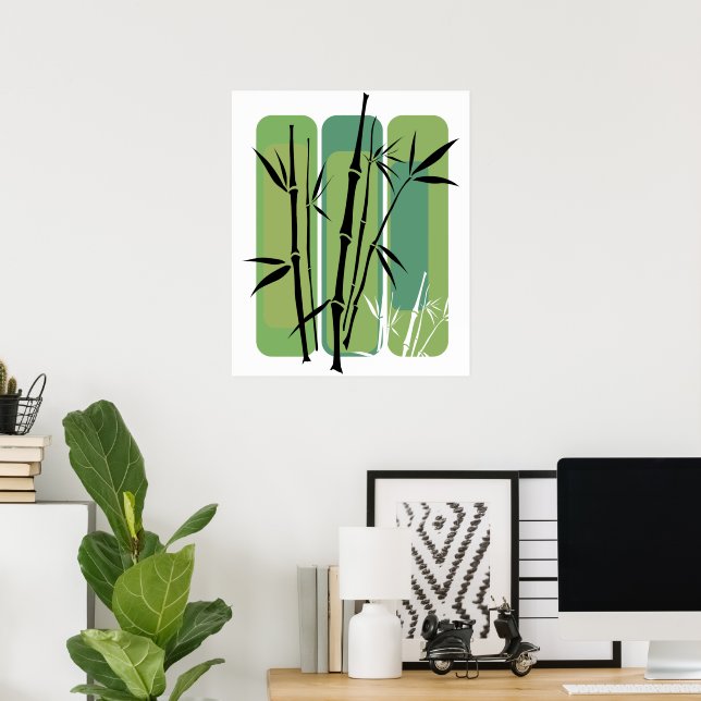 Bambu skog poster (Hemmakontoret)