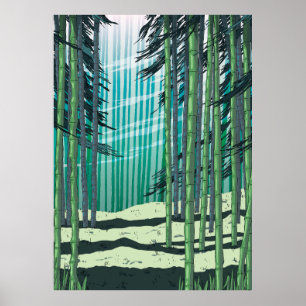 Bambu skog poster