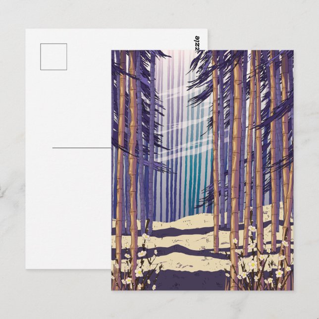 Bambu skog vykort (Fram/baksida)