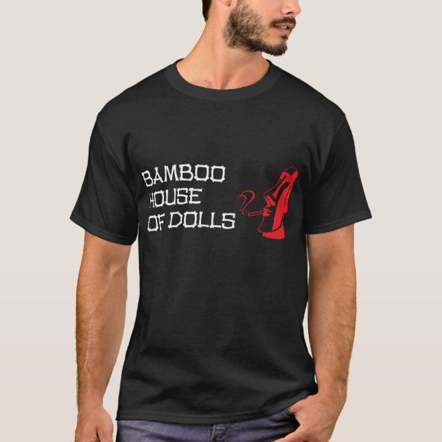 Bambuhus av dockamanar T-tröja - svart Tröja (Framsida)