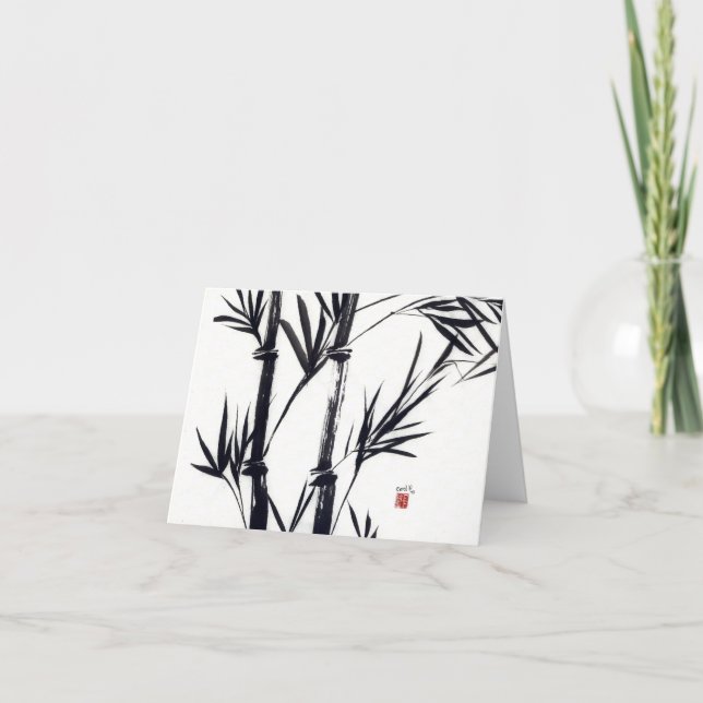 bambukonstnotecard kort (Framsida)