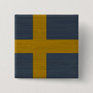 BambuLook & inristad svensk Sverige för sverige Knapp
