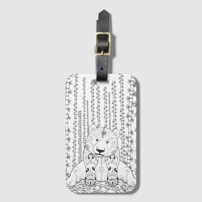 BambuPandaklotter Bagagebricka (Framsida vertikal)