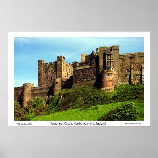 Bamburgh Castle, Northumberland, England. Poster (Framsidan)