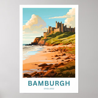 Bamburgh England Travel Print Poster