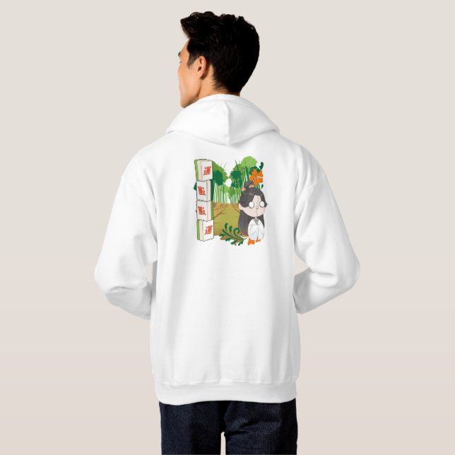 Bambuväg & Lucky Mahjong Chibi Hoodie (Hel baksida)