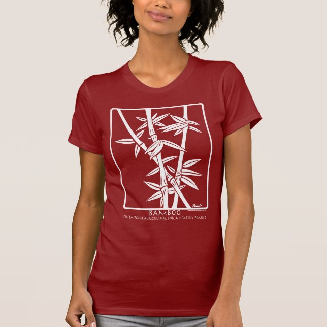 Bambuväxt - (vit på mörkfärger) tee shirt (Framsida)
